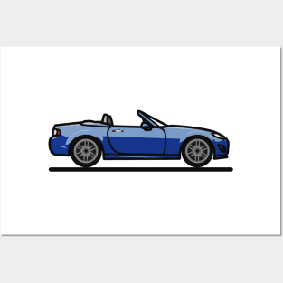 Blue Mazda Miata MX-5 NC (Mk3) Posters and Art